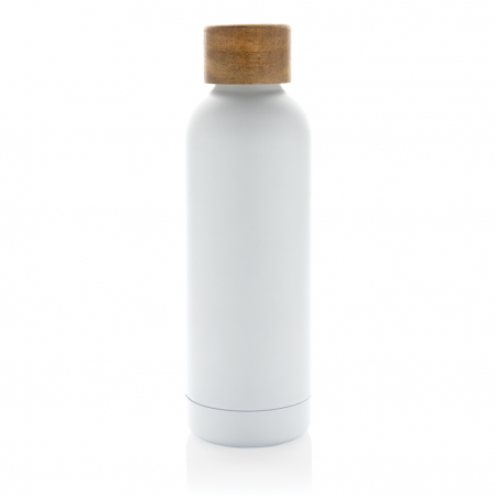 Sticla termos Wood inox reciclat RCS 500 ml cu capac lemn [2]