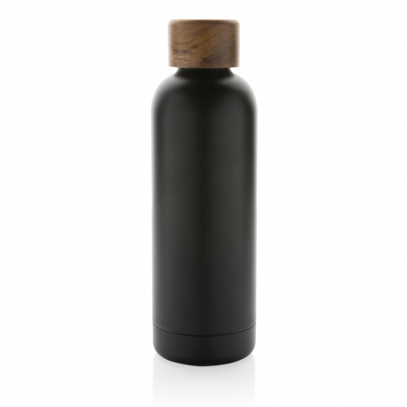 Sticla termos Wood inox reciclat RCS 500 ml cu capac lemn [2]