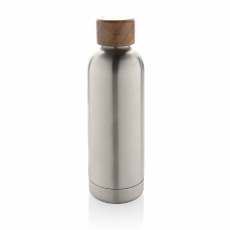 Sticla termos Wood inox reciclat RCS 500 ml cu capac lemn [1]