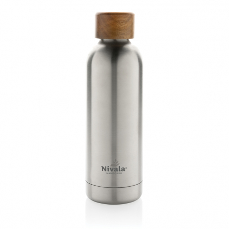 Sticla termos Wood inox reciclat RCS 500 ml cu capac lemn [4]