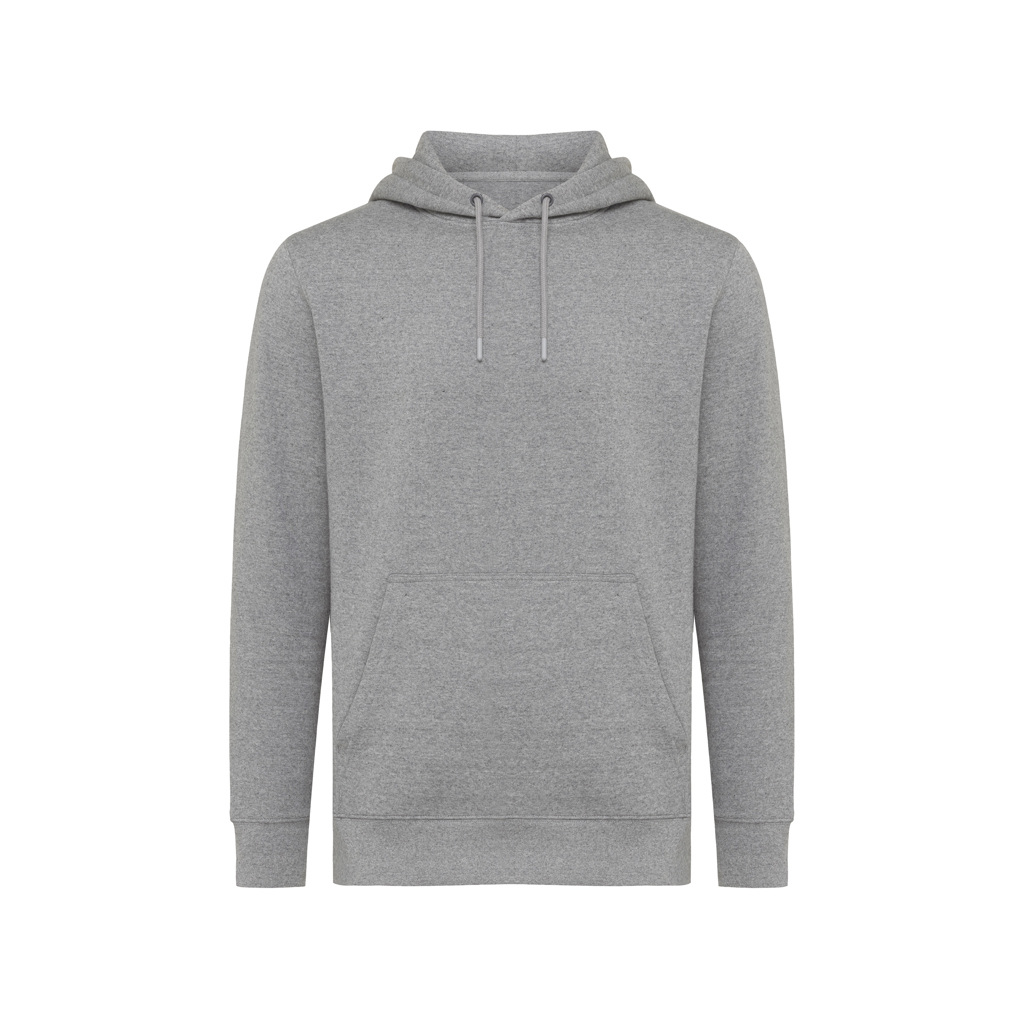 Hanorac unisex IQONIQ Rila, bumbac organic si reciclat, croiala moderna, 280 GSM Gri inchis, XXS