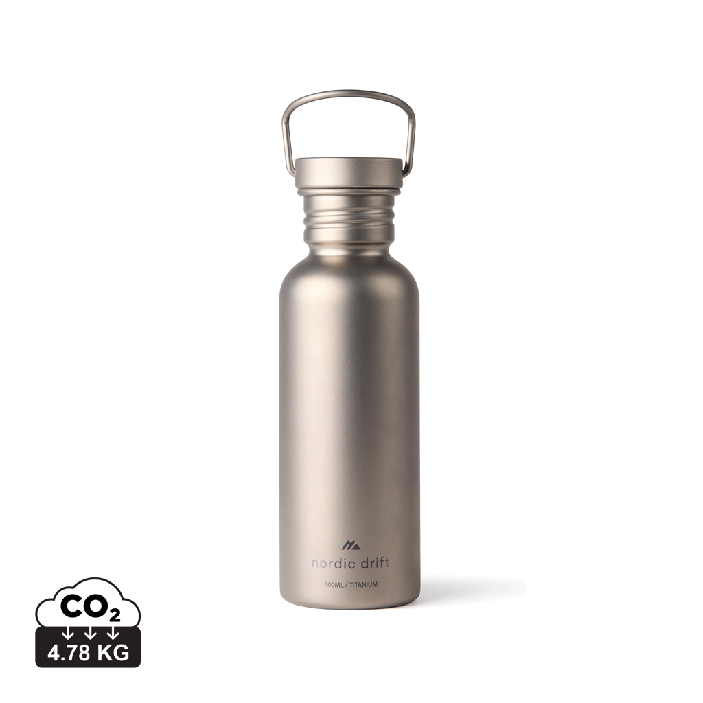 vitrina din sticla Sticla apa 600ml din titan ultra usor Nordic Drift Trail gri
