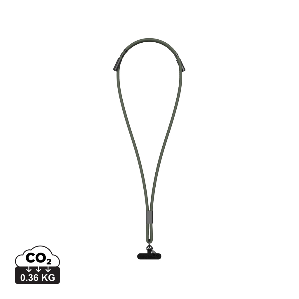 telefon rezistent Lanyard telefon cu cablu incarcare USB-C PD 60W, material reciclat RCS Baltimore verde