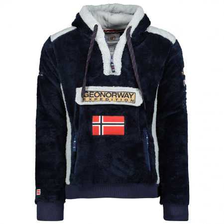 GEOGRAPHICAL NORWAY MAN POLAR WITH HOOD AND HALF ZIPPED [0]