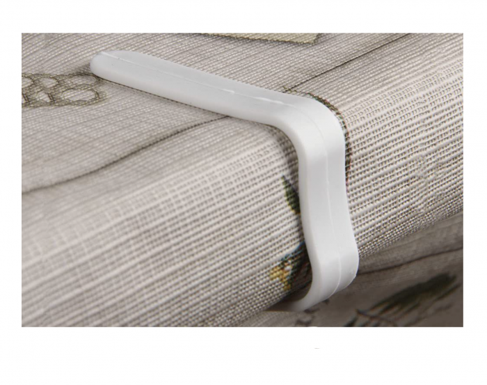 Set 100 cleme/clipsuri pentru fixarea fetei de masa, Algon, Albe [4]