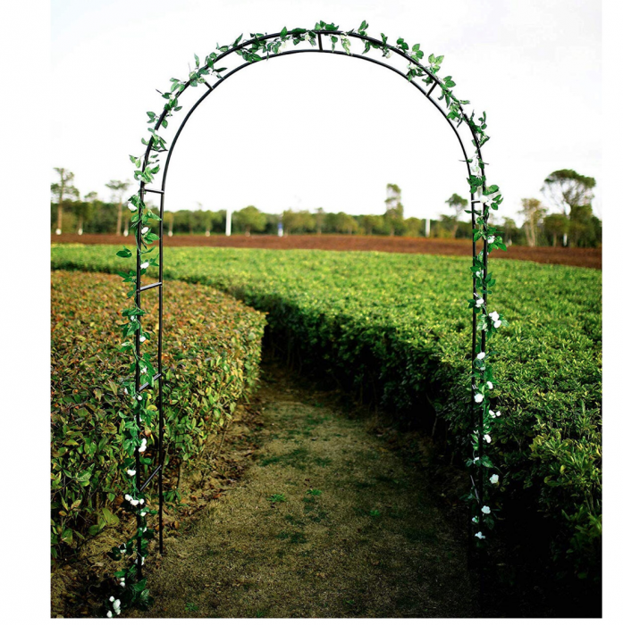 Arcada metalica, pergola, pentru gradina, 240x37x140x1.2 cm [7]