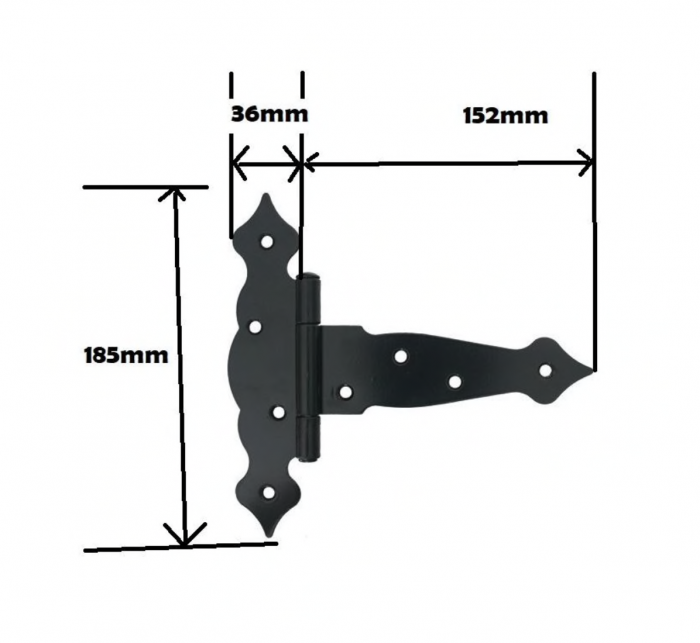 Balama de exterior pentru porti, Strend Pro MH025502, lungime 152 mm [2]