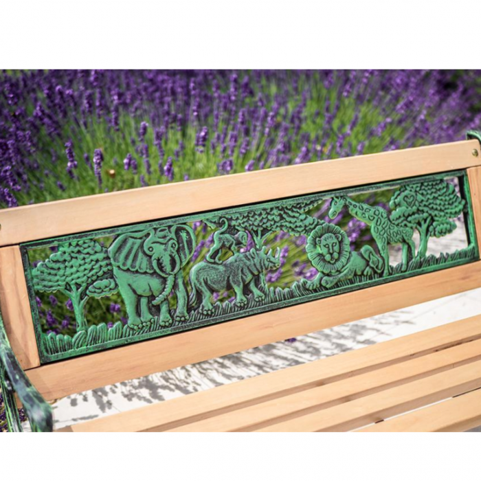 Banca de gradina Mini Jumanji, metal/lemn, 82 x 39 x 50 cm, Strend Pro [4]