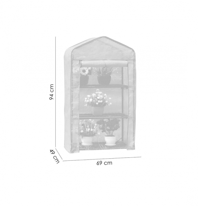 Sera de gradina, 69x49x128 cm, Strend Pro [5]