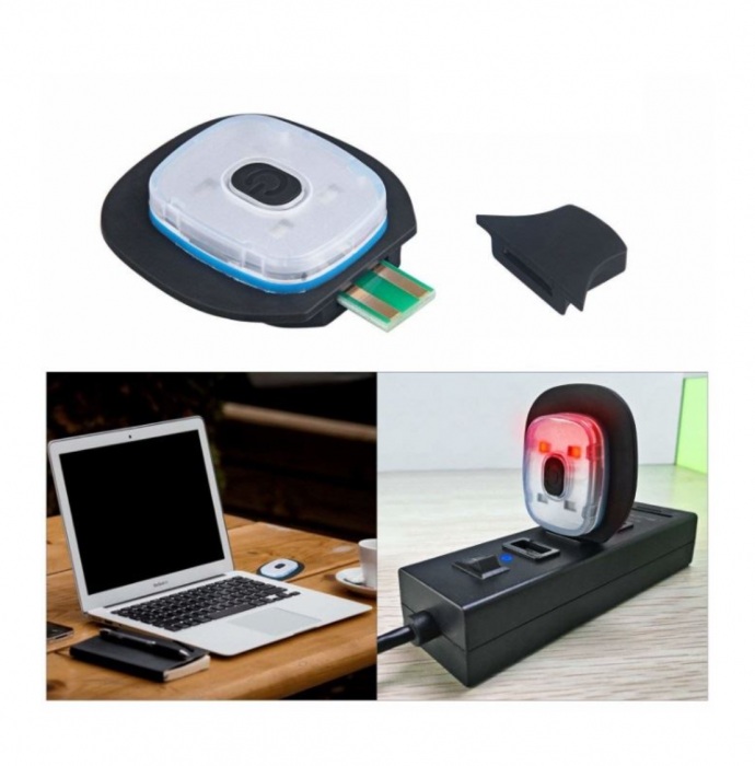 Caciula cu led reincarcabila, Strend Pro Bleu, unisex, marime universala, USB, 4xSMD, Li-Ion [5]