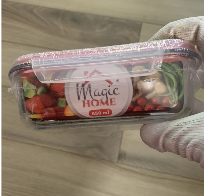 Caserola cu capac etans Strend Pro MagicHome BSG2, volum 650 ml, 17x13x6 cm, sticla borosilicata [3]