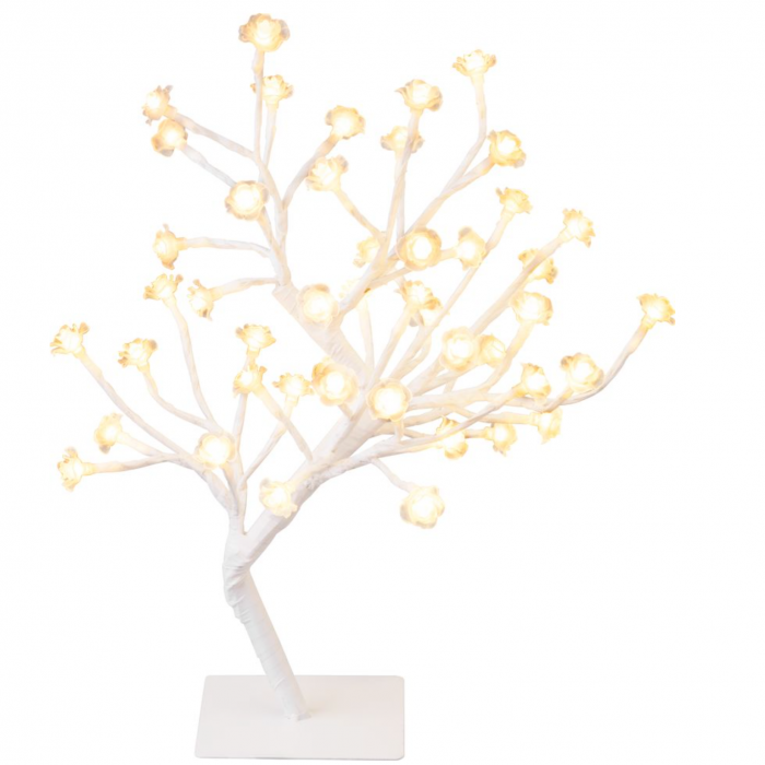 Copac cu trandafiri,48 de leduri, festiv, 45 cm inaltime, 3xAA, MagicHome [3]