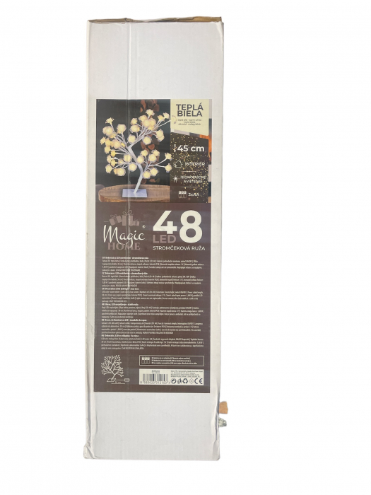 Copac cu trandafiri,48 de leduri, festiv, 45 cm inaltime, 3xAA, MagicHome [4]