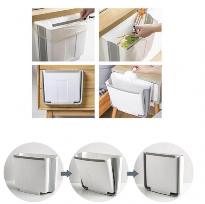 Cos pliabil, pentru usa dulap, resturi menajere, latime 11,5 cm x inaltime 37 cm, Confortime [2]