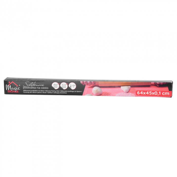 Covoras din silicon alimentar, rezistent la temperaturi ridicate,ideal ca placa pentru tocat alimente sau pentru framantat aluat, 65 x 45 cm, roz [2]