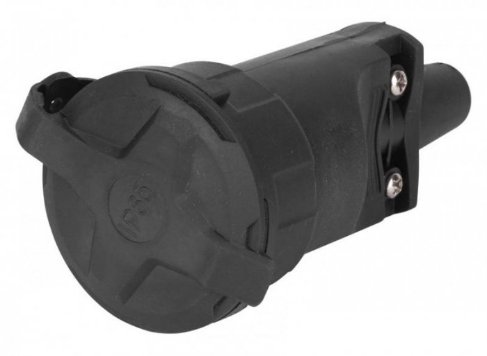 Cupla din cauciuc, cu capac, Strend Pro, EMOS NFS-031, IP65, Schuko, 16A, 250 V [2]