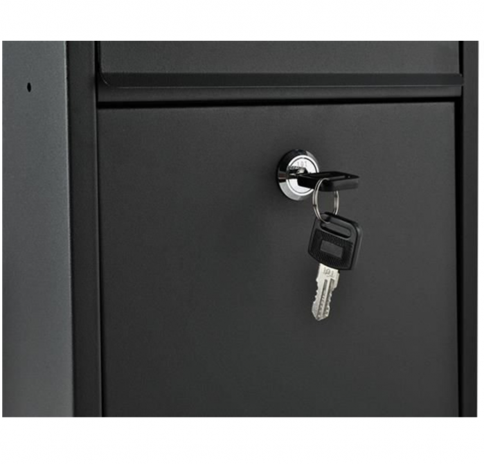 Cutie postala, otel galvanizat, negru, 21.7x8.5x32 cm, Malatec [7]