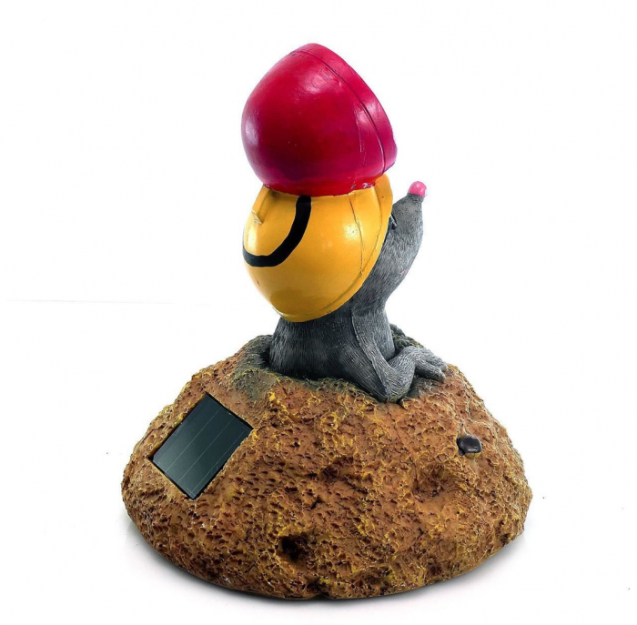 Decoratiune gradina, polirasina, lampa solara, cartita, 13x13x17 cm [5]