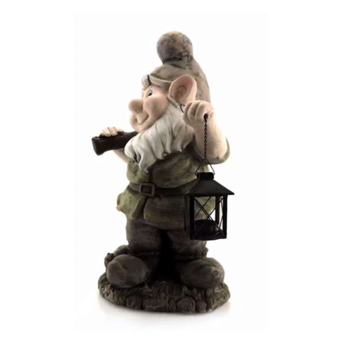 Decoratiune gradina Strend Pro Gecco 918, pitic cu lampion, 25x20x45 cm [3]