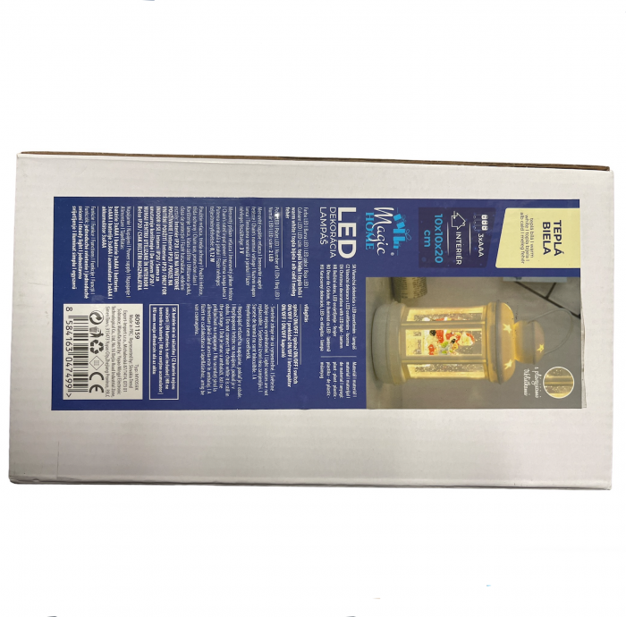 Felinar led cu Mos Craciun, decorativ, de Craciun, alb, 3xAAA, plastic, 10x10x25 cm, MagicHome [3]