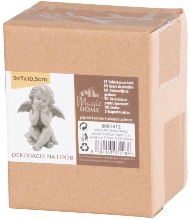 Figurina decorativa cu led MagicHome in forma de ingeras din polirasina, 8 x 7 x 9  cm [3]