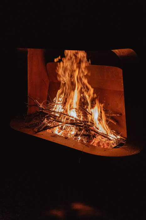 Fireplace Apollo din Oțel corten, 125 × 53 × 190 cm [7]