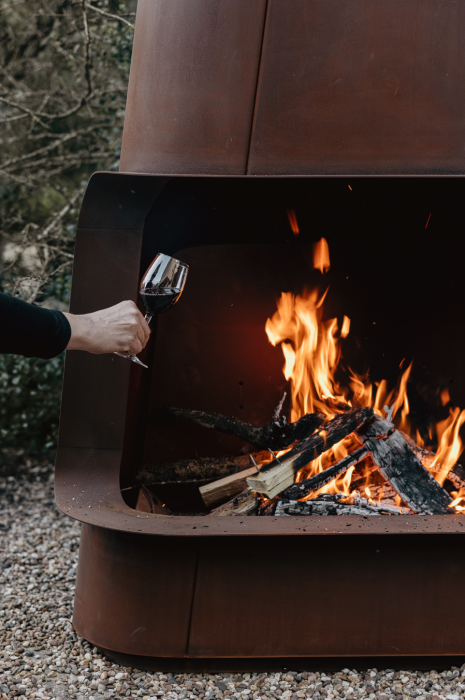 Fireplace Apollo din Oțel corten, 125 × 53 × 190 cm [3]