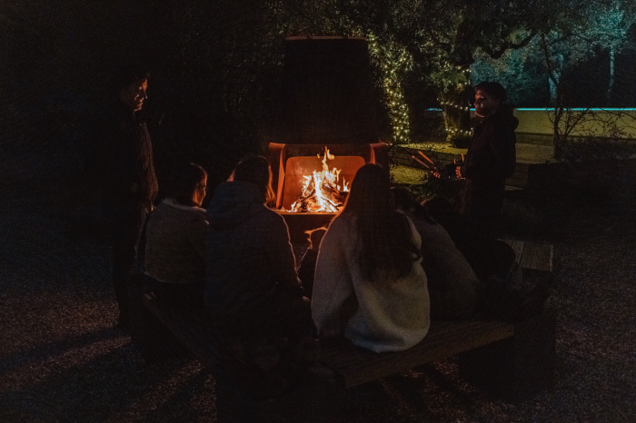 Fireplace Apollo din Oțel corten, 125 × 53 × 190 cm [6]