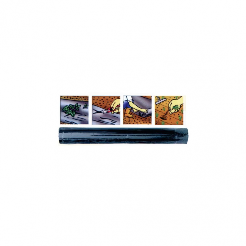 Folie antiburuieni, textila, neagra, 50 g/m2, 1.6x50 m [5]