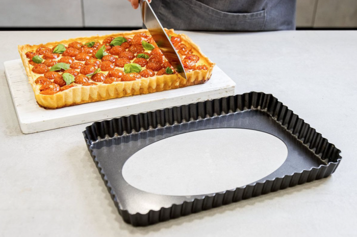 Forma tarte pentru cuptor, fund demontabil, dreptunghiulara, 27.3x20x3cm, Quttin [3]