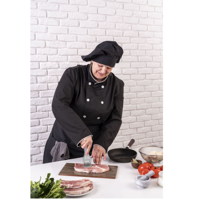 Fragezitor pentru carne si pregatire condimentare, Quttin, cu 21 tije de perforare din inox si perie de curatare, 19 x 5 cm [3]