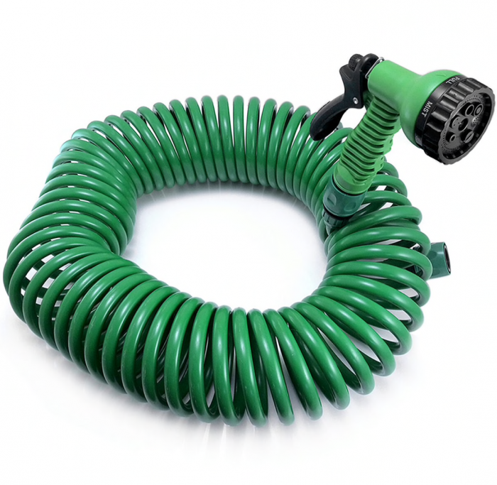 Furtun gradina spiralat 15m, pistol 7 functii [2]