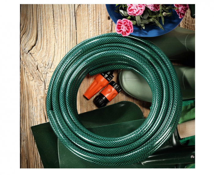 Furtun irigat gradina cu armatura, 3 straturi, 1/2", 20m si accesorii CellFast [4]