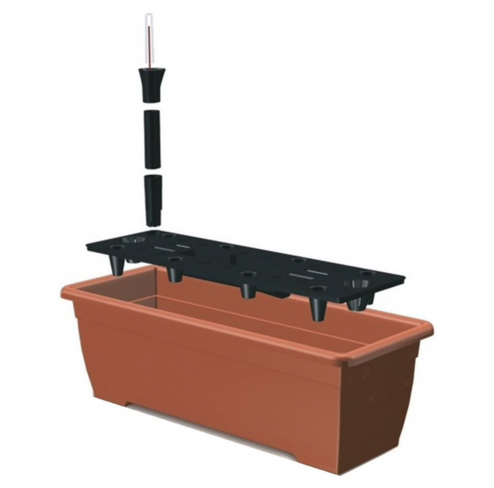 Ghiveci dreptunghiular pentru balcon Strend Pro Balcony DTT6CAN, 18 L, cu sistem de irigare [2]