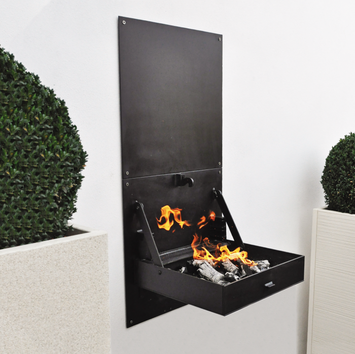 Gratar cu fixare pe perete si protectie anti-foc, IBBQ, 58,5 x 57 x 114 cm, Tuozi [2]