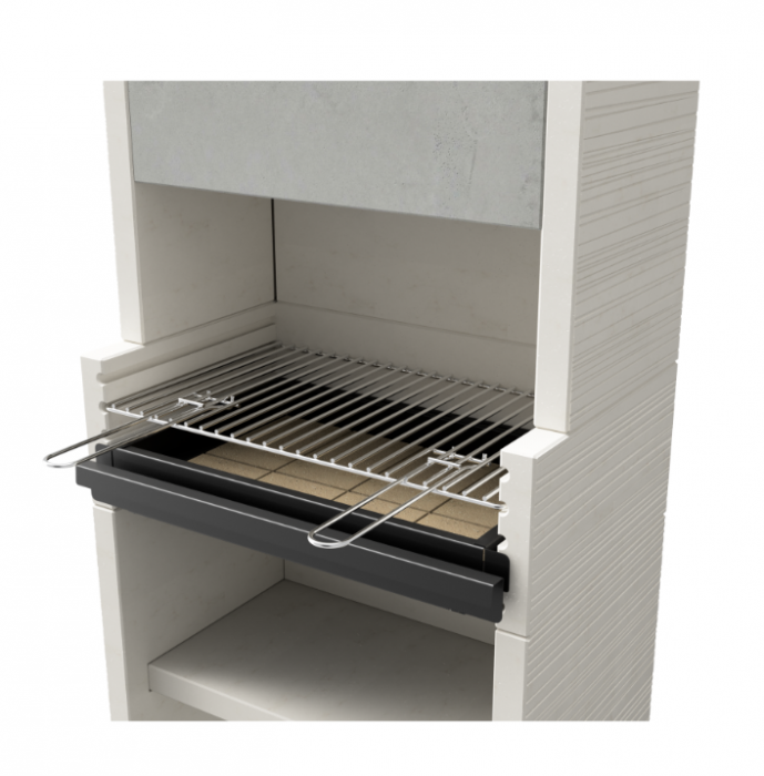 Gratar pentru gradina, Barbecue Venit Flex Plus, din beton, 78 × 47 × 185 cm [2]