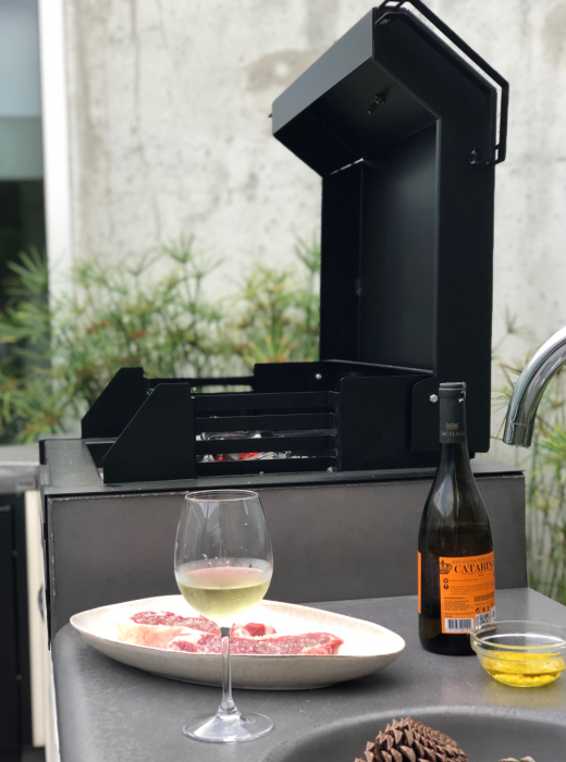Gratar pentru gradina, Kitaway Grill Otte din beton, 110 × 47 × 192 cm [4]