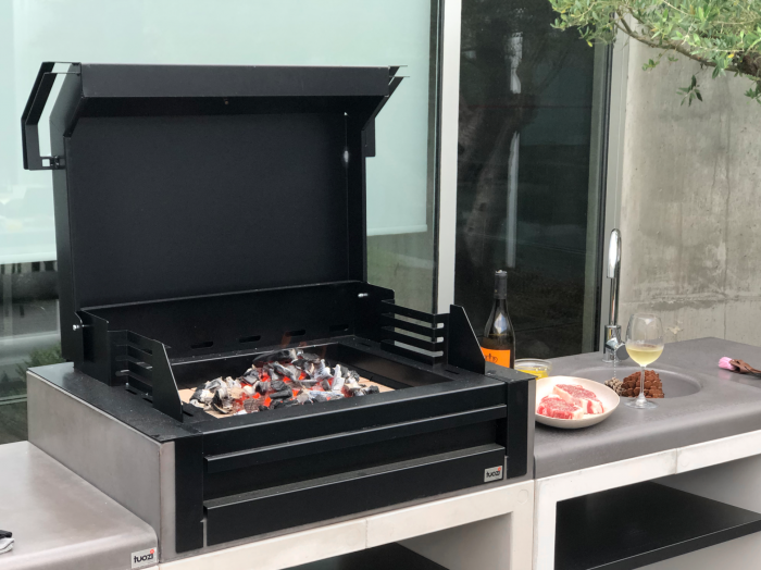 Gratar pentru gradina, Kitaway Grill Otte din beton, 110 × 47 × 192 cm [5]