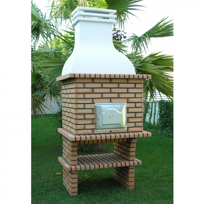 Gratar pentru gradina, Luxor Royal, din beton si caramida, 107 × 94 × 271 cm [2]