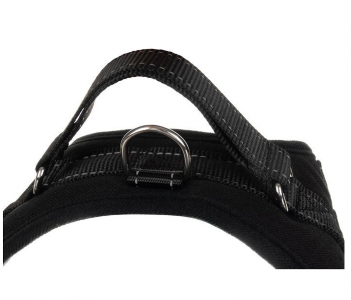 Ham pentru caine, ajustabil, PP si bumbac, negru, marimea S, max 22 kg [4]
