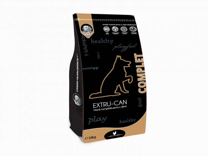 Hrana uscata cu pui pentru caini adulti, Extru Can Complet, 10 Kg [3]