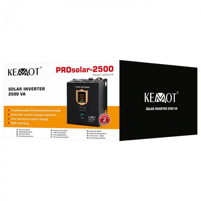 Invertor Solar 1800w (2500VA), 24 V, Prosolar-1800 Kemot, pentru energie solara si retea [4]