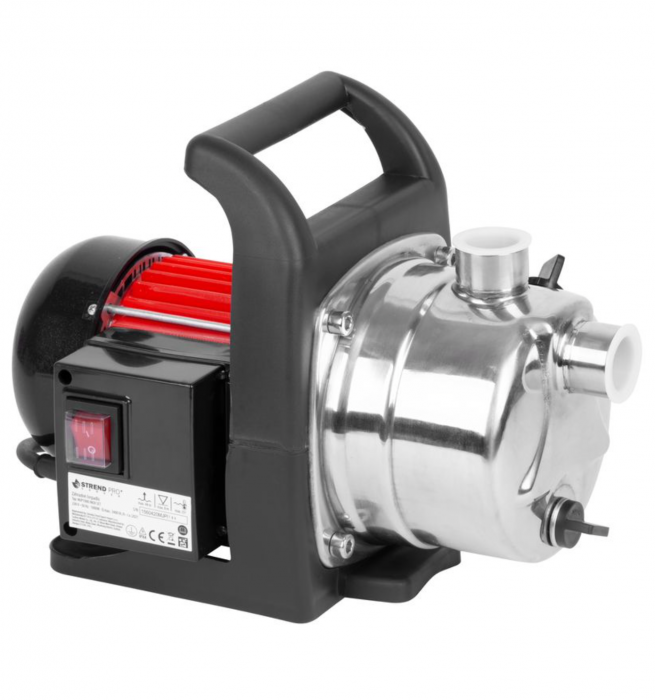 Kit pompa de gradina cu accesorii, Strend Pro MJP1000 Inox, 1000W, 57 l/min, IPX4 [4]