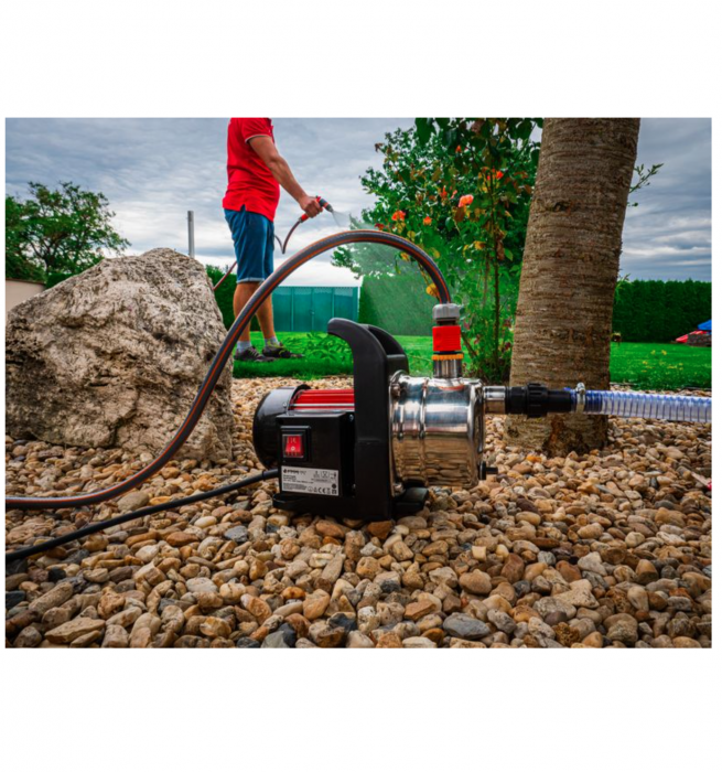 Kit pompa de gradina cu accesorii, Strend Pro MJP1000 Inox, 1000W, 57 l/min, IPX4 [7]