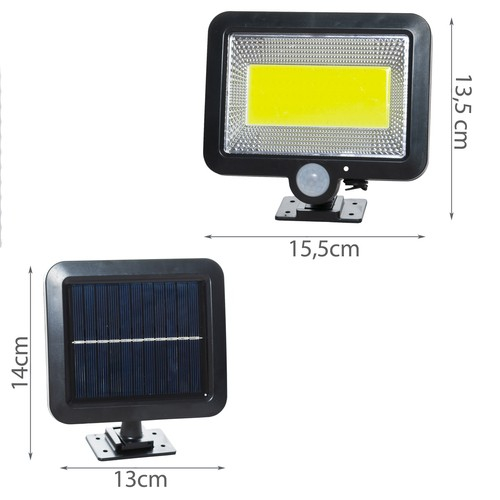 Lampa solara, Iso Trade, 100LED, IP65, Negru [9]