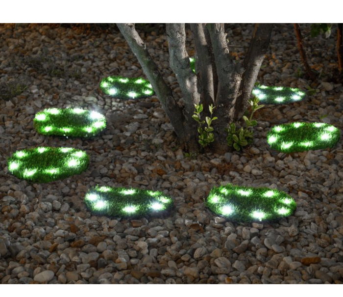 Lampa solara pentru gradina, 4 placi iarba, 4x 8 LED, AA, 24 cm [3]