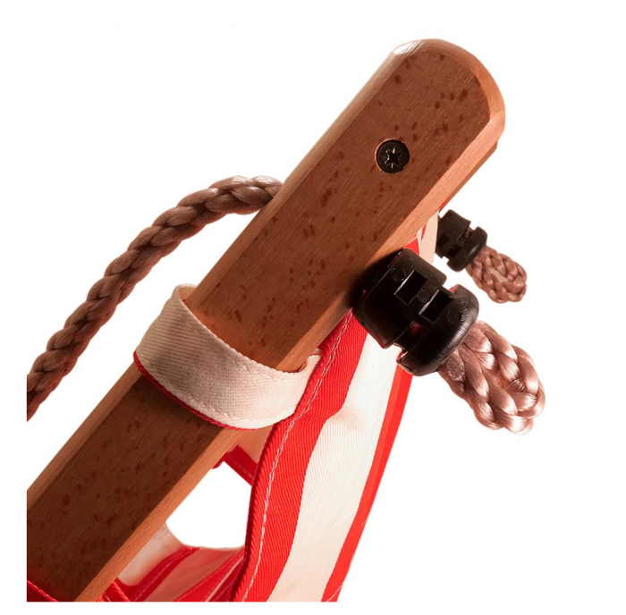 Leagan pentru copii, textil/lemn, rosu, max 70 kg, 36x24x45 cm [6]