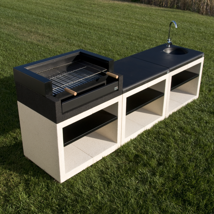 Masa de lucru pentru gradina Kitaway din beton, 84 × 63 × 71 cm [7]
