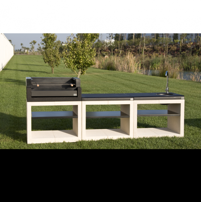 Masa de lucru pentru gradina Kitaway din beton, 84 × 63 × 71 cm [6]
