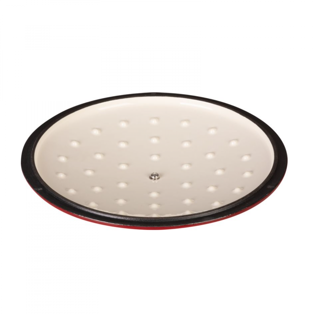 Oala din fonta MagicHome, emailata, rosie, cu capac, 4L, diametru 24 cm [3]
